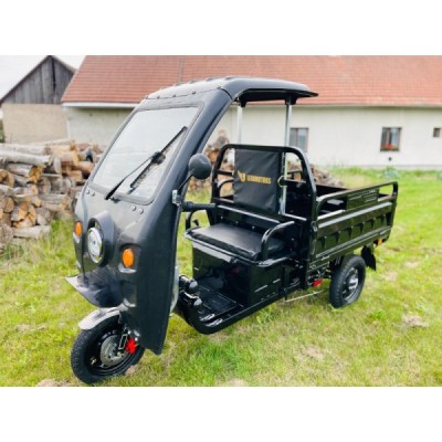 Elektrická Nákladní Tříkolka Leramotors Cargo G1 1000W - Tuk Tuk, +kapotáž, černá