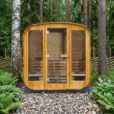 Lerax finská sauna hranatá thermowood 210