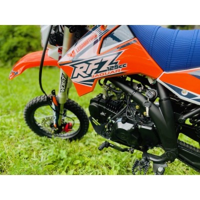 Dětská benzínová motorka Pitbike Leramotors By Apollo Jaguar 125cc 14“/12“ E-Start Oranžová
