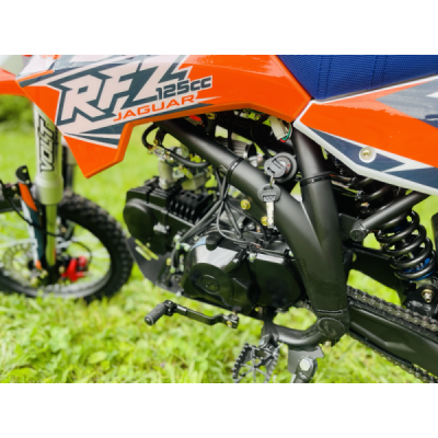 Dětská benzínová motorka Pitbike Leramotors By Apollo Jaguar 125cc 17“/14“ E-Start Oranžová