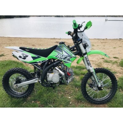 Dětská benzínová motorka Pitbike Leramotors By Apollo Jaguar 125cc 17“/14“ E-Start Zelená