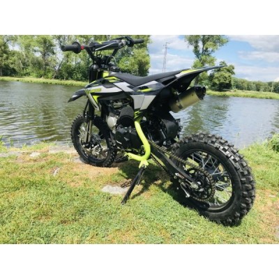 Dětská benzínová motorka Pitbike Leramotors Cannon 125ccm 4T 14/12 E-Start Zelená
