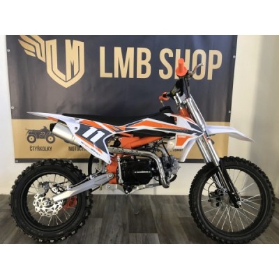 Dětská benzínová motorka Pitbike Leramotors Shark 125cc 4T 17/14 oranžová