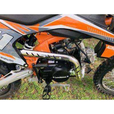 Dětská benzínová motorka Pitbike Leramotors Shark 125ccm E-Start 4T 17/14 Oranžová