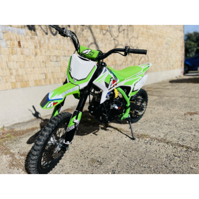 Pitbike Leramotors By Apollo THUNDER 125 Poloautomat 14/12 E-Start Zelená
