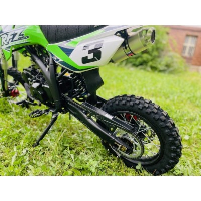 Dětská benzínová motorka Pitbike Leramotors By Apollo Jaguar 125cc 14“/12“ E-Start Zelená