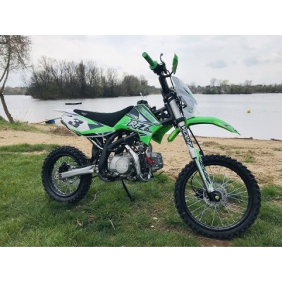 Dětská benzínová motorka Pitbike Leramotors By Apollo Jaguar 125cc 17“/14“ E-Start Zelená