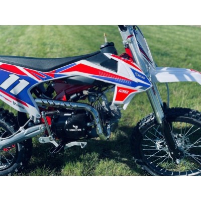 Dětská benzínová motorka Pitbike Leramotors Shark 125cc 4T 17/14 červená