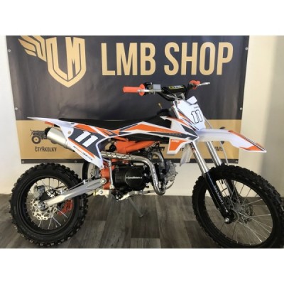 Dětská benzínová motorka Pitbike Leramotors Shark 125cc 4T 17/14 oranžová
