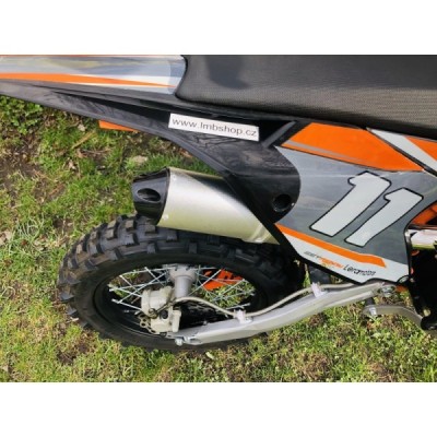 Dětská benzínová motorka Pitbike Leramotors Shark 125ccm E-Start 4T 17/14 Oranžová