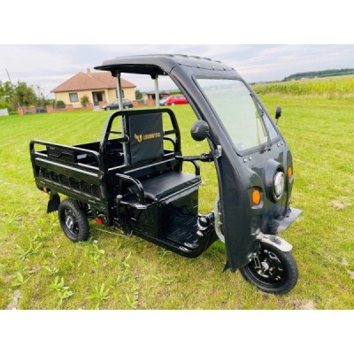 Elektrická Nákladní Tříkolka Leramotors Cargo G1 1000W - Tuk Tuk, +kapotáž, černá