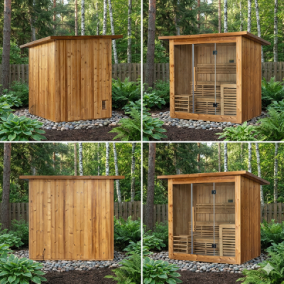 Lerax finská sauna čtvercová thermowood 180