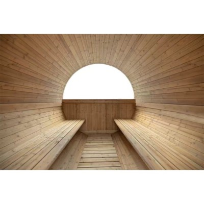 Lerax finská sudová sauna thermowood 240 poloprosklená zadní stěna