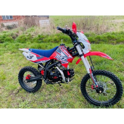 Dětská benzínová motorka Pitbike Leramotors By Apollo Jaguar 125cc 17“/14“ E-Start Červená