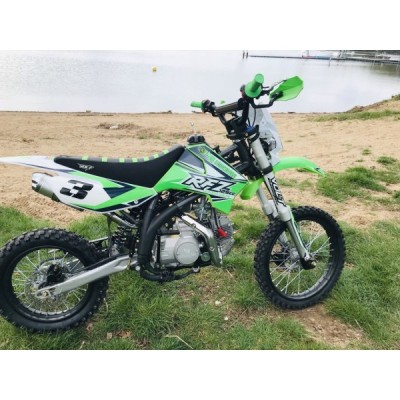 Dětská benzínová motorka Pitbike Leramotors By Apollo Jaguar 125cc 17“/14“ E-Start Zelená