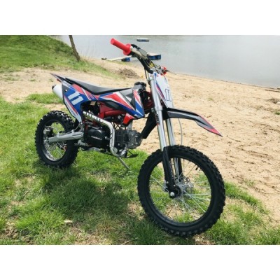 Dětská benzínová motorka Pitbike Leramotors Shark 125ccm E-Start 4T 17/14 Červená