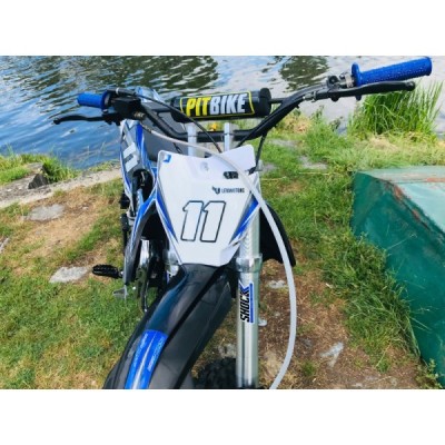 Dětská benzínová motorka Pitbike Leramotors Shark 125ccm E-Start 4T 17/14 Modrá