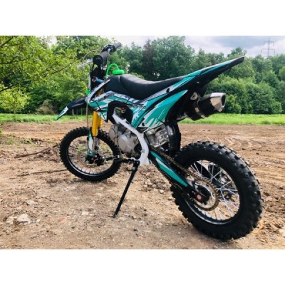 Dětská benzínová motorka Pitbike Leramotors Tornado 125ccm Pro 4T 17/14 zelená