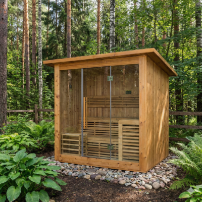 Lerax finská sauna čtvercová thermowood 180