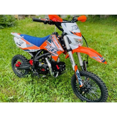 Dětská benzínová motorka Pitbike Leramotors By Apollo Jaguar 125cc 14“/12“ E-Start Oranžová