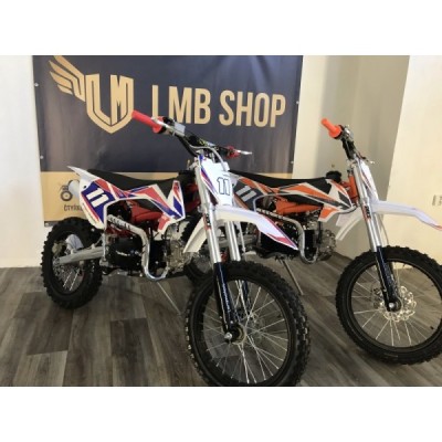 Dětská benzínová motorka Pitbike Leramotors Shark 125cc 4T 17/14 oranžová
