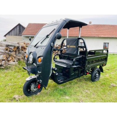 Elektrická Nákladní Tříkolka Leramotors Cargo G1 1000W - Tuk Tuk, +kapotáž, černá