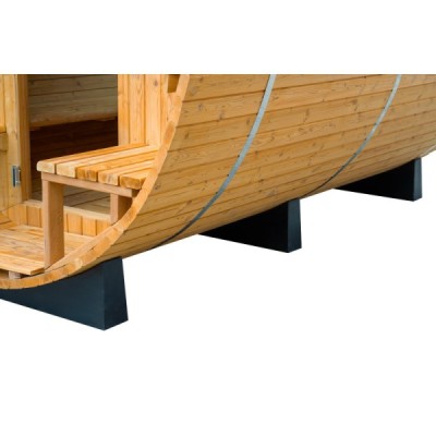 Lerax finská sudová sauna thermowood 300 poloprosklená zadní stěna