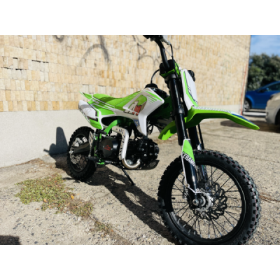 Pitbike Leramotors By Apollo THUNDER 125 Poloautomat 14/12 E-Start Zelená