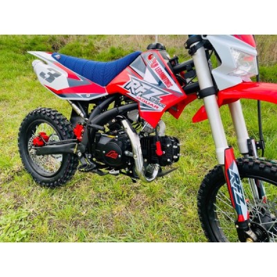 Dětská benzínová motorka Pitbike Leramotors By Apollo Jaguar 125cc 17“/14“ E-Start Červená