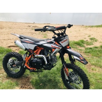 Dětská benzínová motorka Pitbike Leramotors Cannon 125ccm 4T 14/12 E-Start Oranžová