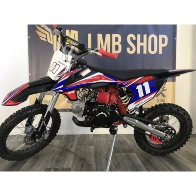 Dětská benzínová motorka Pitbike Leramotors Shark 125ccm E-Start 4T 17/14 Červená