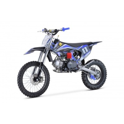Dětská benzínová motorka Pitbike Leramotors Shark 125ccm E-Start 4T 17/14 Modrá