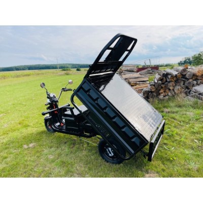 Elektrická Nákladní Tříkolka Leramotors Cargo G1 1000W - Tuk Tuk, +kapotáž, černá