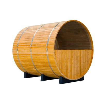 Lerax finská sudová sauna thermowood 240 poloprosklená zadní stěna