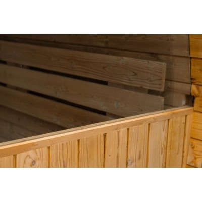 Lerax finská sudová sauna thermowood 300 poloprosklená zadní stěna