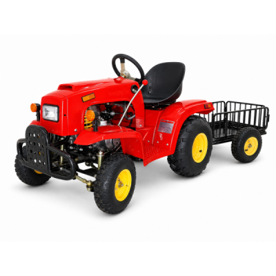 Traktor s vozíkem 110ccm červený