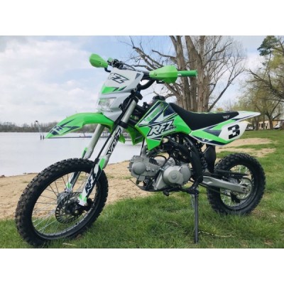 Dětská benzínová motorka Pitbike Leramotors By Apollo Jaguar 125cc 17“/14“ E-Start Zelená