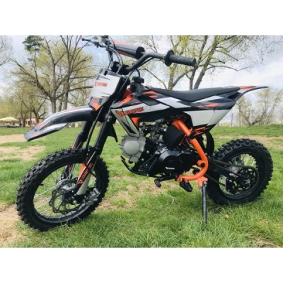 Dětská benzínová motorka Pitbike Leramotors Cannon 125ccm 4T 14/12 E-Start Oranžová