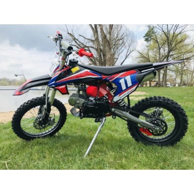 Dětská benzínová motorka Pitbike Leramotors Shark 125ccm E-Start 4T 17/14 Červená