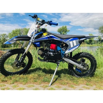Dětská benzínová motorka Pitbike Leramotors Shark 125ccm E-Start 4T 17/14 Modrá
