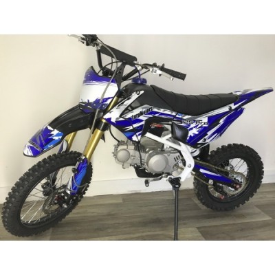 Dětská benzínová motorka Pitbike Leramotors Tornado 125ccm Pro 4T 17/14  modrá