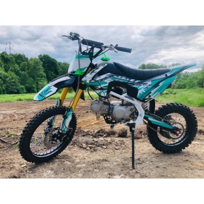 Dětská benzínová motorka Pitbike Leramotors Tornado 125ccm Pro 4T 17/14 zelená