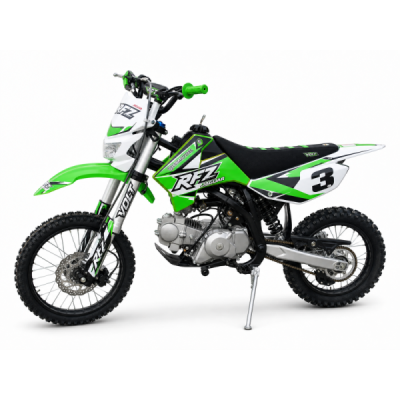 Dětská benzínová motorka Pitbike Leramotors By Apollo Jaguar 125cc 17“/14“ E-Start Zelená