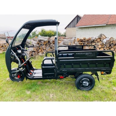 Elektrická Nákladní Tříkolka Leramotors Cargo G1 1000W - Tuk Tuk, +kapotáž, černá