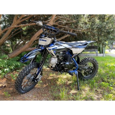 Dětská benzínová motorka Pitbike Leramotors Cannon 125ccm 4T 14/12 E-Start Modrá