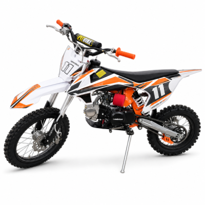 Dětská benzínová motorka Pitbike Leramotors Shark 125cc 4T 17/14 oranžová