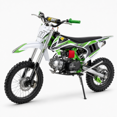 Dětská benzínová motorka Pitbike Leramotors Shark 125cc 4T 17/14 zelená