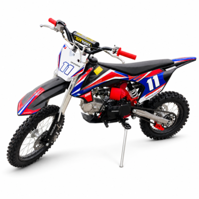 Dětská benzínová motorka Pitbike Leramotors Shark 125ccm E-Start 4T 17/14 Červená