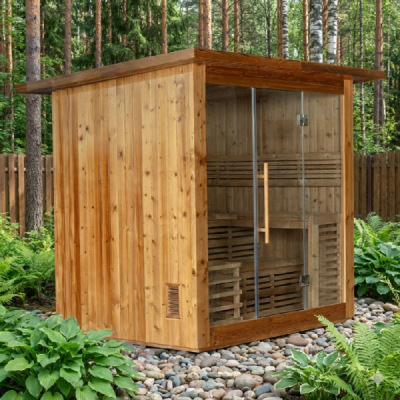 Lerax finská sauna čtvercová thermowood 180