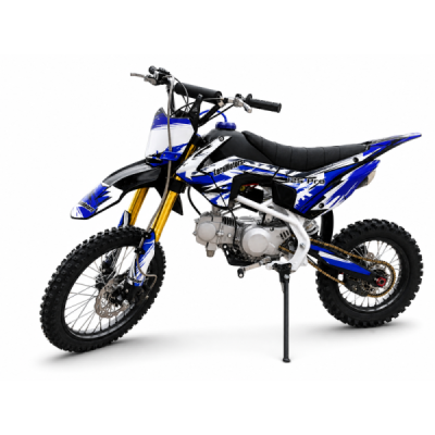 Dětská benzínová motorka Pitbike Leramotors Tornado 125ccm Pro 4T 17/14  modrá